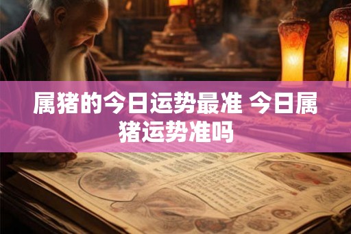 属猪的今日运势最准 今日属猪运势准吗 属猪的今日运势最准 今日属猪运势准吗