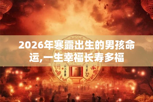 2026年寒露出生的男孩命运,一生幸福长寿多福 2026年寒露出生的男孩命运,一生幸福长寿多福