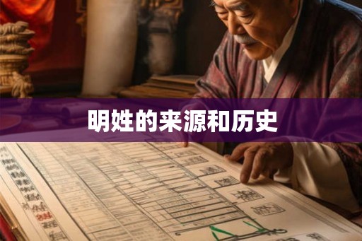 明姓的来源和历史 明姓的来源和历史