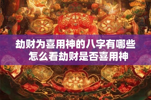 劫财为喜用神的八字有哪些  怎么看劫财是否喜用神