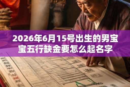 2026年6月15号出生的男宝宝五行缺金要怎么起名字 2026年6月15号出生的男宝宝五行缺金要怎么起名字