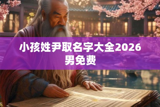 小孩姓尹取名字大全2026男免费