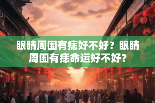 眼睛周围有痣好不好？眼睛周围有痣命运好不好？