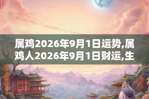 属鸡2026年9月1日运势,属鸡人2026年9月1日财运,生肖鸡2026年9月1日运势
