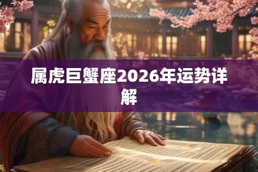 属虎巨蟹座2026年运势详解