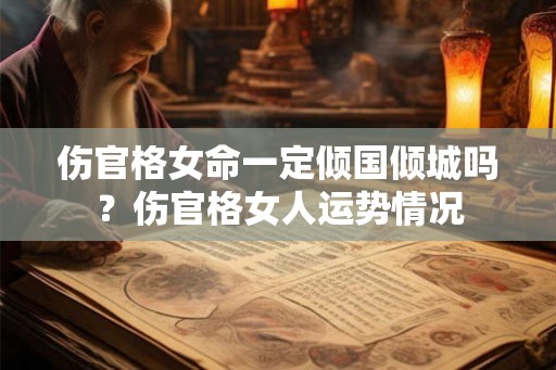 伤官格女命一定倾国倾城吗?伤官格女人运势情况 伤官格女命一定倾国倾城吗?伤官格女人运势情况