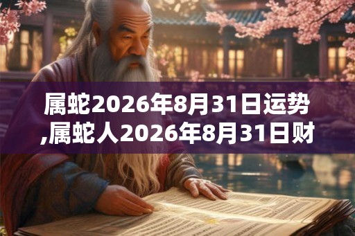 属蛇2026年8月31日运势,属蛇人2026年8月31日财运,生肖蛇2026年8月31日运势