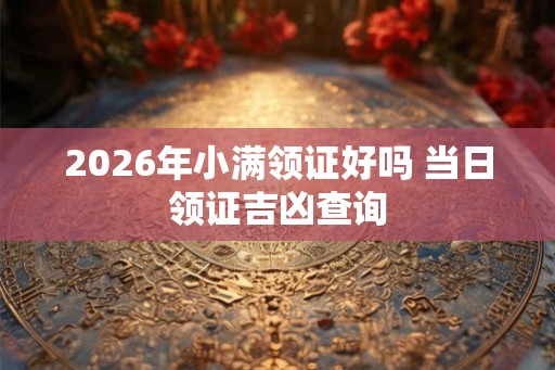 2026年小满领证好吗 当日领证吉凶查询