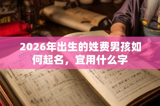 2026年出生的姓费男孩如何起名,宜用什么字 2026年出生的姓费男孩如何起名,宜用什么字