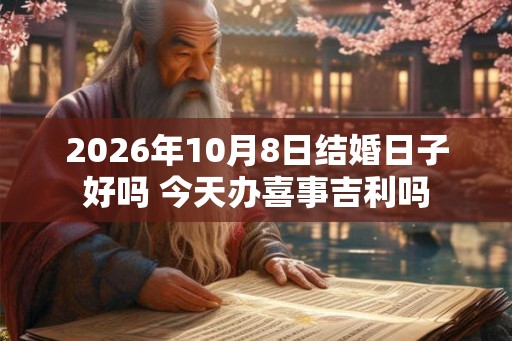 2026年10月8日结婚日子好吗 今天办喜事吉利吗