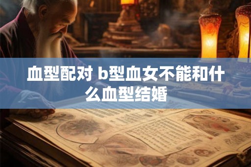 血型配对 b型血女不能和什么血型结婚