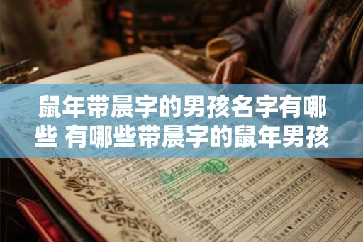 鼠年带晨字的男孩名字有哪些 有哪些带晨字的鼠年男孩名字