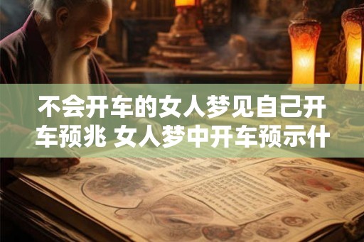 不会开车的女人梦见自己开车预兆 女人梦中开车预示什么