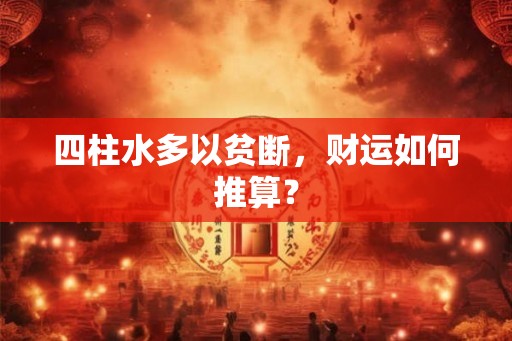 四柱水多以贫断，财运如何推算？