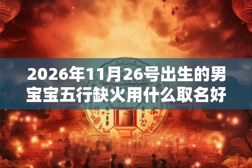 2026年11月26号出生的男宝宝五行缺火用什么取名好