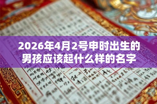 2026年4月2号申时出生的男孩应该起什么样的名字