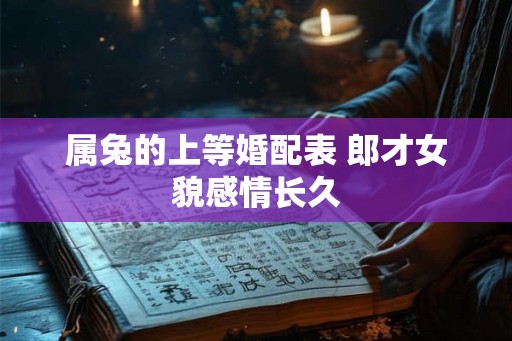 属兔的上等婚配表 郎才女貌感情长久