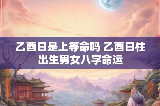 乙酉日是上等命吗 乙酉日柱出生男女八字命运