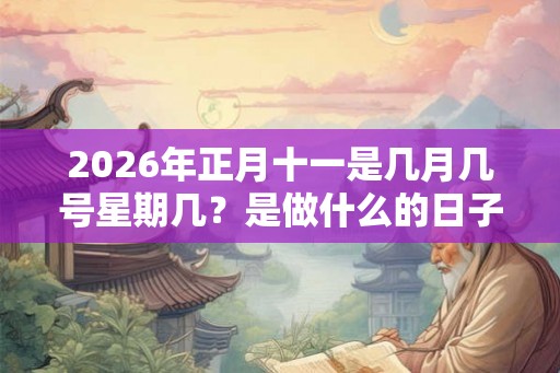 2026年正月十一是几月几号星期几？是做什么的日子？