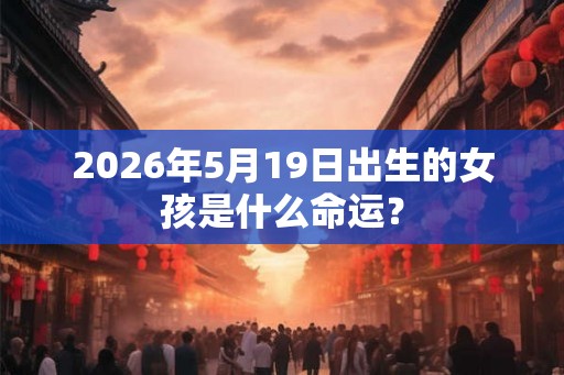 2026年5月19日出生的女孩是什么命运？