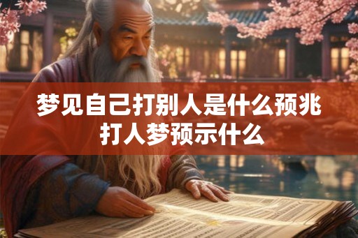梦见自己打别人是什么预兆 打人梦预示什么