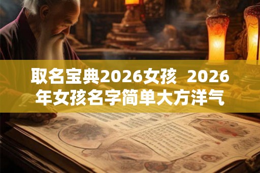 取名宝典2026女孩  2026年女孩名字简单大方洋气