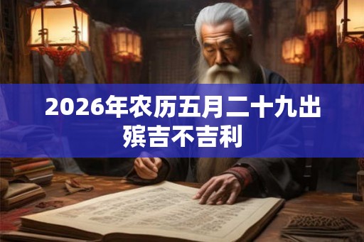 2026年农历五月二十九出殡吉不吉利