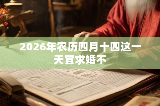 2026年农历四月十四这一天宜求婚不