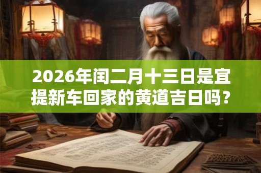 2026年闰二月十三日是宜提新车回家的黄道吉日吗？