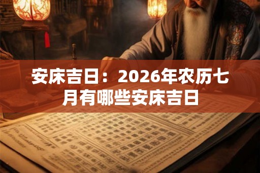安床吉日：2026年农历七月有哪些安床吉日