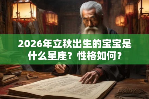 2026年立秋出生的宝宝是什么星座？性格如何？