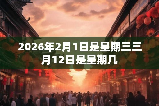 2026年2月1日是星期三三月12日是星期几 2026年2月1日是星期三三月12日是星期几