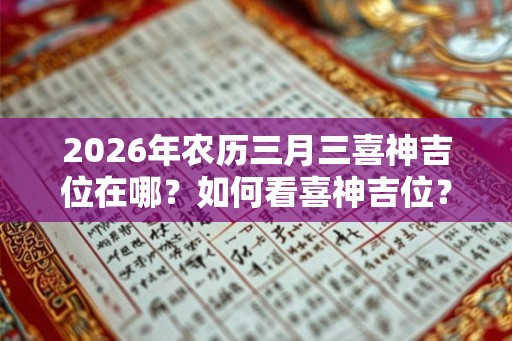 2026年农历三月三喜神吉位在哪？如何看喜神吉位？