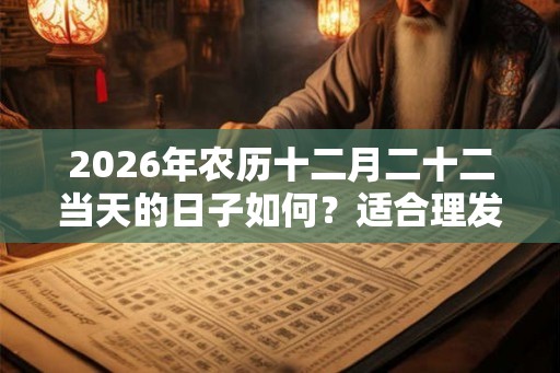 2026年农历十二月二十二当天的日子如何？适合理发吗？