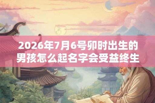 2026年7月6号卯时出生的男孩怎么起名字会受益终生