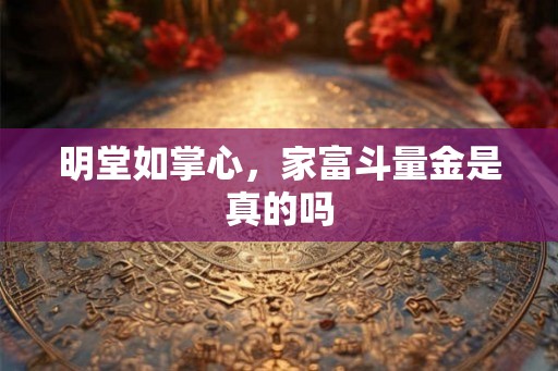 明堂如掌心，家富斗量金是真的吗