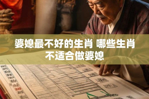 婆媳最不好的生肖 哪些生肖不适合做婆媳