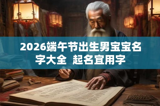 2026端午节出生男宝宝名字大全  起名宜用字