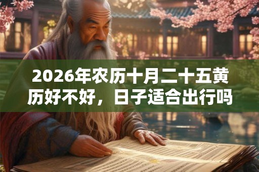 2026年农历十月二十五黄历好不好，日子适合出行吗？