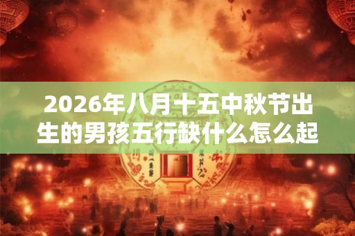 2026年八月十五中秋节出生的男孩五行缺什么怎么起名