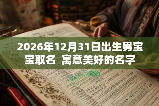 2026年12月31日出生男宝宝取名  寓意美好的名字