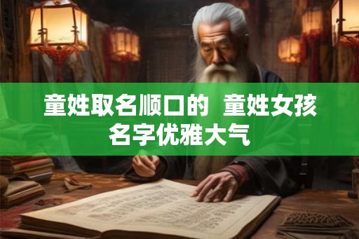 童姓取名顺口的  童姓女孩名字优雅大气