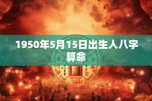 1950年5月15日出生人八字算命