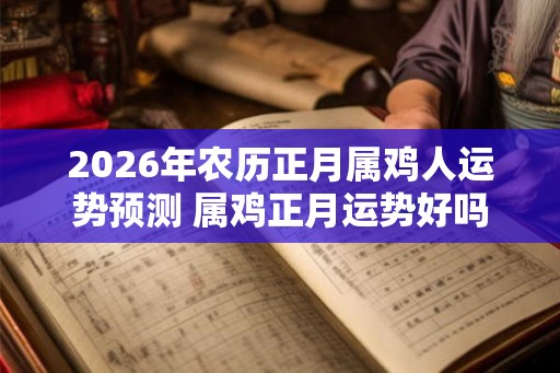 2026年农历正月属鸡人运势预测 属鸡正月运势好吗 2026年农历正月属鸡人运势预测 属鸡正月运势好吗