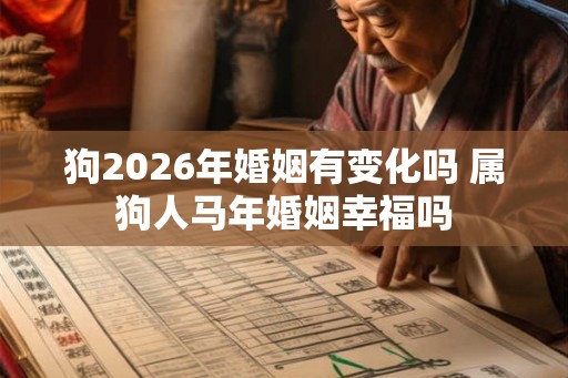 狗2026年婚姻有变化吗 属狗人马年婚姻幸福吗 狗2026年婚姻有变化吗 属狗人马年婚姻幸福吗