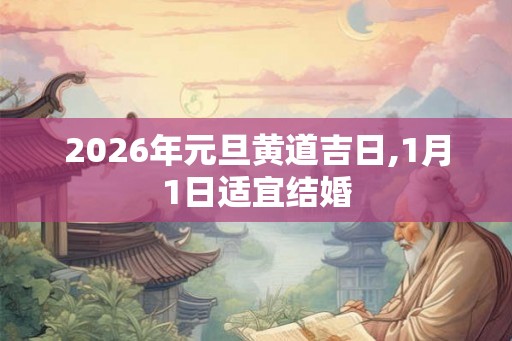 2026年元旦黄道吉日,1月1日适宜结婚