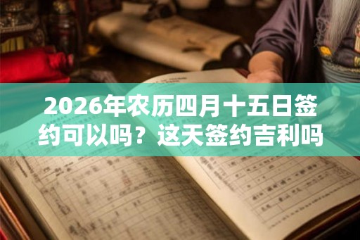 2026年农历四月十五日签约可以吗？这天签约吉利吗？