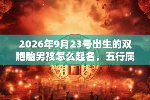 2026年9月23号出生的双胞胎男孩怎么起名，五行属什么