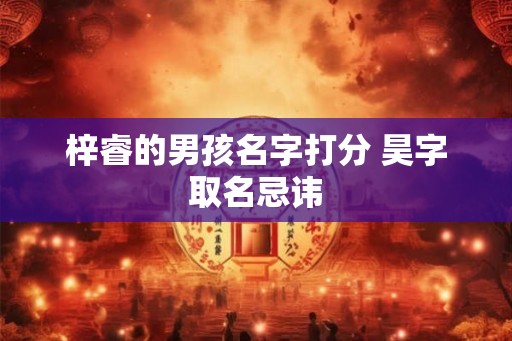 梓睿的男孩名字打分 昊字取名忌讳
