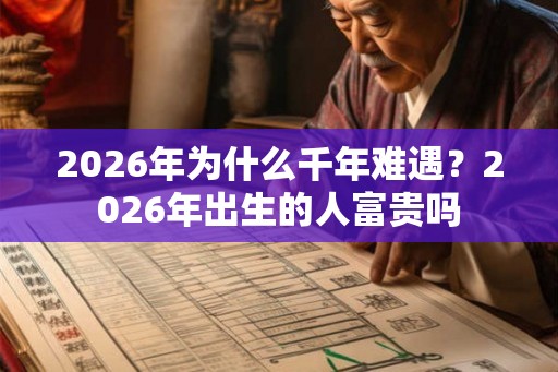 2026年为什么千年难遇？2026年出生的人富贵吗